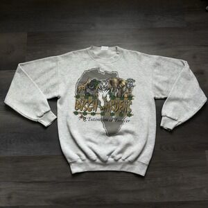 Vintage Santee Busch Gardens Extinction Is Forever Sweatshirt Size M Environment